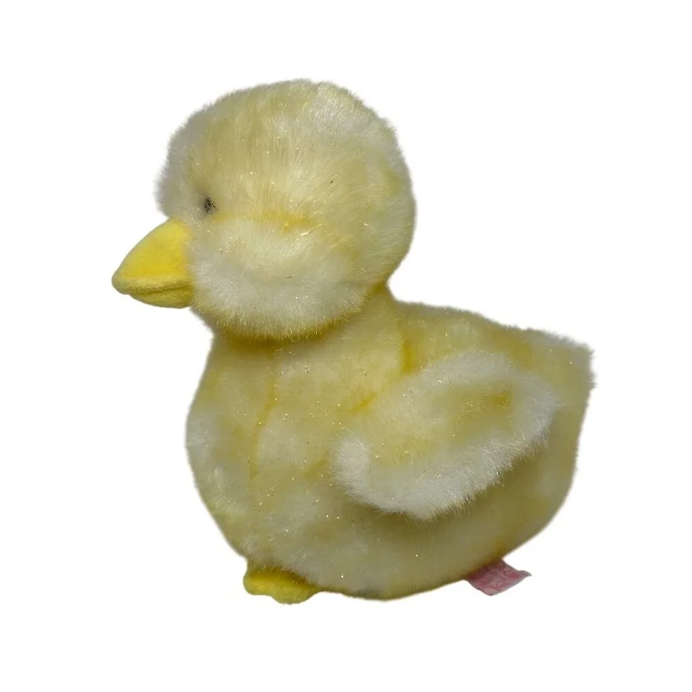 VTG Russ Berrie Chick-A-Loo Yellow‎ Sparkle Duck Plush Easter Spring Collectible